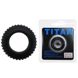 TITAN Cock Ring Black (Blue)